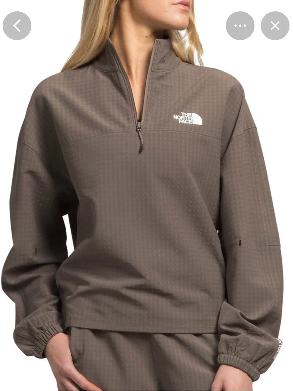 The North Face Tekware Grid Water Repellent Quarter Zip Pull Over - Picture 1 of 5